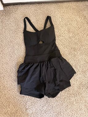POPFLEX Black Layered Romper with Keyhole Detail
